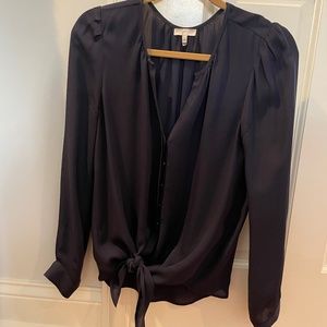 Joie navy blouse size small.